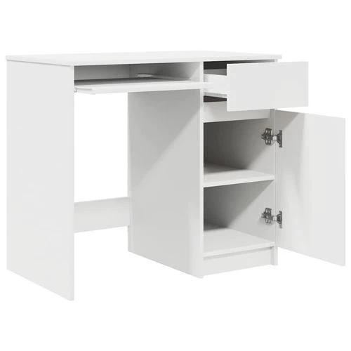 vidaXL Desk 86x49x76 cm Engineered Wood with Versatile Storage Solutions for Home Office Use by vidaXL