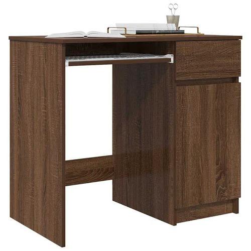 vidaXL vidaXL Desk 86x49x76 cm Engineered Wood with Versatile Storage Solutions for Home Office Use - Desk