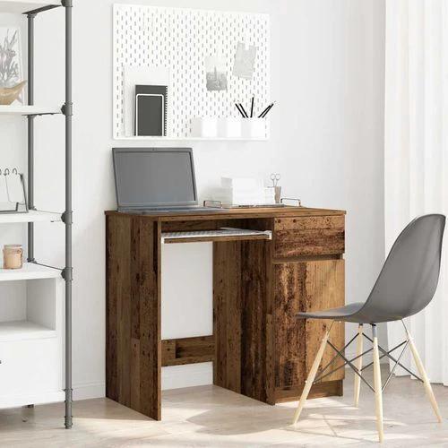 vidaXL vidaXL Desk 86x49x76 cm Engineered Wood with Versatile Storage Solutions for Home Office Use - Desk
