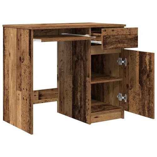 vidaXL vidaXL Desk 86x49x76 cm Engineered Wood with Versatile Storage Solutions for Home Office Use - Desk