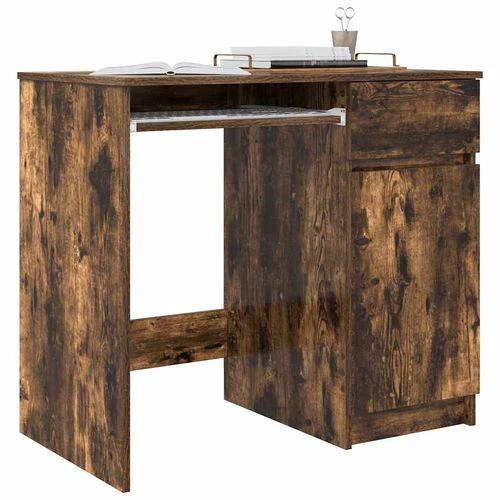 vidaXL Desk 86x49x76 cm Engineered Wood with Versatile Storage Solutions for Home Office Use by vidaXL