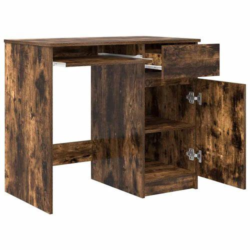 vidaXL Desk 86x49x76 cm Engineered Wood with Versatile Storage Solutions for Home Office Use by vidaXL