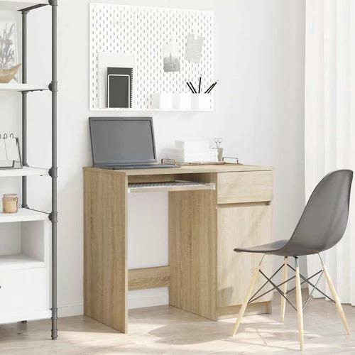 vidaXL Desk 86x49x76 cm Engineered Wood with Versatile Storage Solutions for Home Office Use by vidaXL