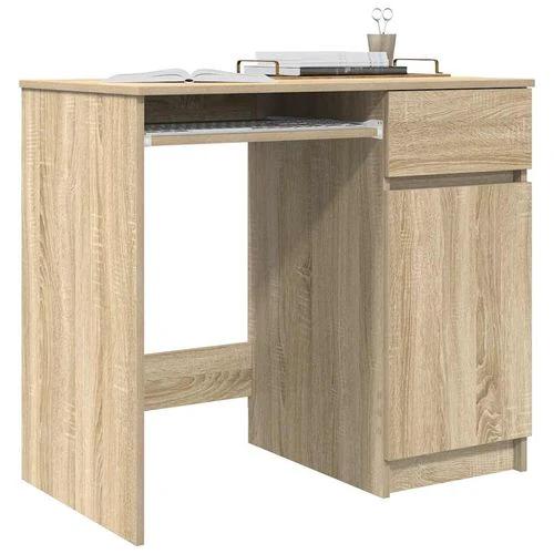 vidaXL Desk 86x49x76 cm Engineered Wood with Versatile Storage Solutions for Home Office Use by vidaXL