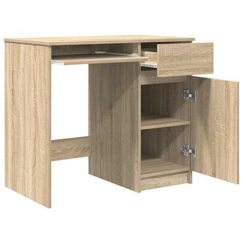vidaXL Desk 86x49x76 cm Engineered Wood with Versatile Storage Solutions for Home Office Use by vidaXL