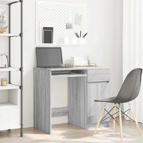 vidaXL vidaXL Desk 86x49x76 cm Engineered Wood with Versatile Storage Solutions for Home Office Use - Desk