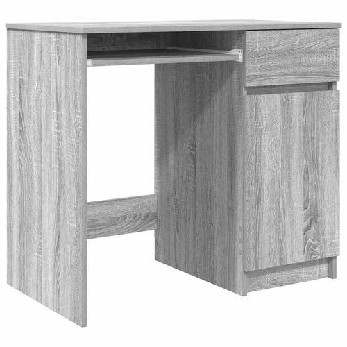 vidaXL vidaXL Desk 86x49x76 cm Engineered Wood with Versatile Storage Solutions for Home Office Use - Desk