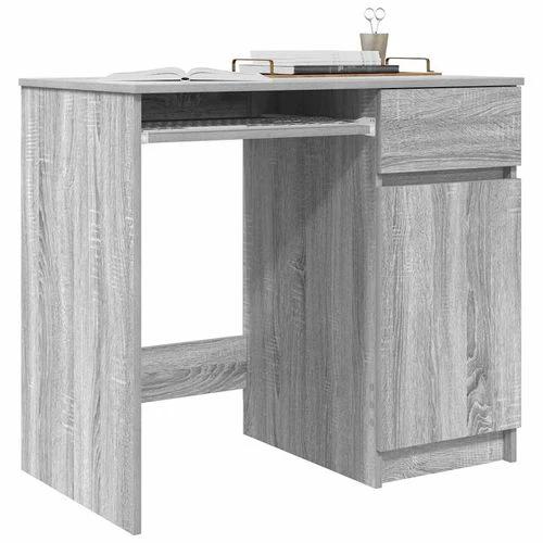 vidaXL vidaXL Desk 86x49x76 cm Engineered Wood with Versatile Storage Solutions for Home Office Use - Desk