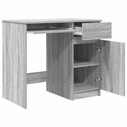 vidaXL vidaXL Desk 86x49x76 cm Engineered Wood with Versatile Storage Solutions for Home Office Use - Desk