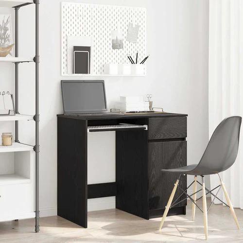 vidaXL vidaXL Desk 86x49x76 cm Engineered Wood with Versatile Storage Solutions for Home Office Use - Desk
