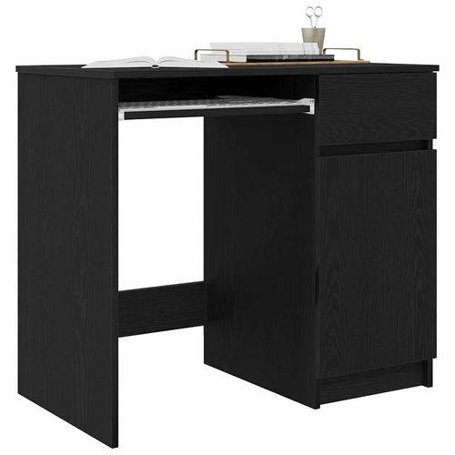 vidaXL Desk 86x49x76 cm Engineered Wood with Versatile Storage Solutions for Home Office Use by vidaXL