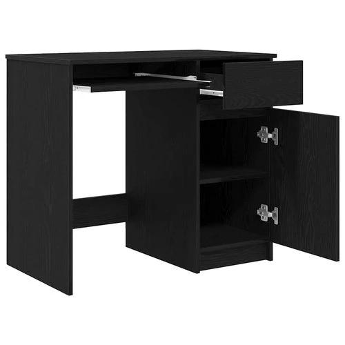 vidaXL Desk 86x49x76 cm Engineered Wood with Versatile Storage Solutions for Home Office Use by vidaXL