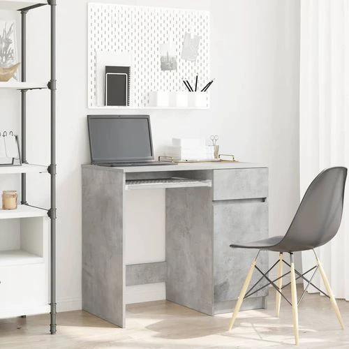 vidaXL vidaXL Desk 86x49x76 cm Engineered Wood with Versatile Storage Solutions for Home Office Use - Desk