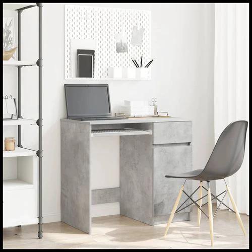 vidaXL Desk 86x49x76 cm Engineered Wood with Versatile Storage Solutions for Home Office Use by vidaXL