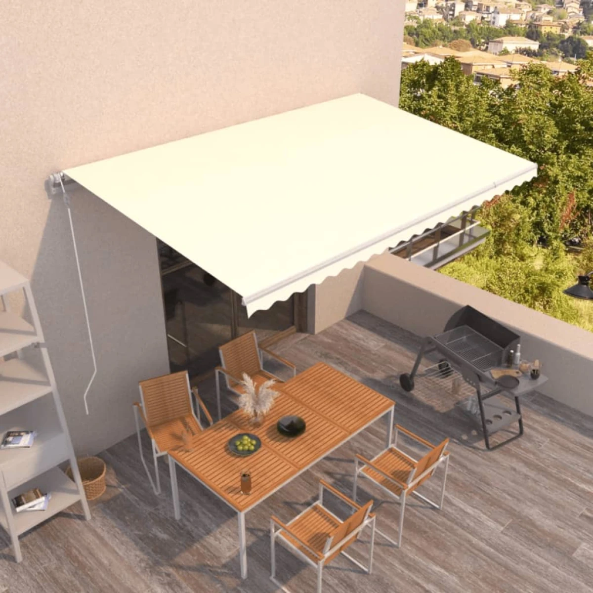 vidaXL Retractable Awning Burgundy 350x250cm by vidaXL