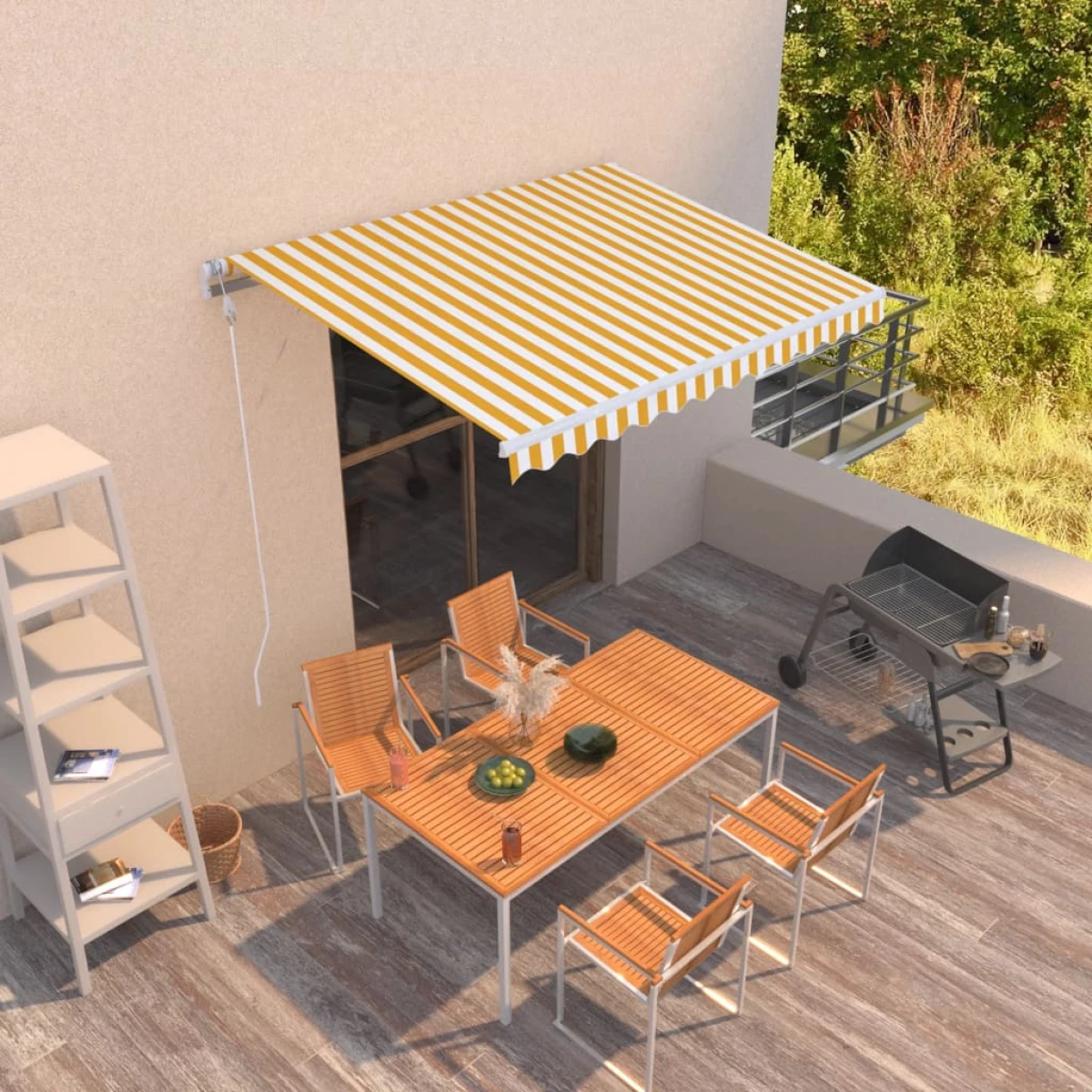 vidaXL Retractable Awning Burgundy 350x250cm by vidaXL