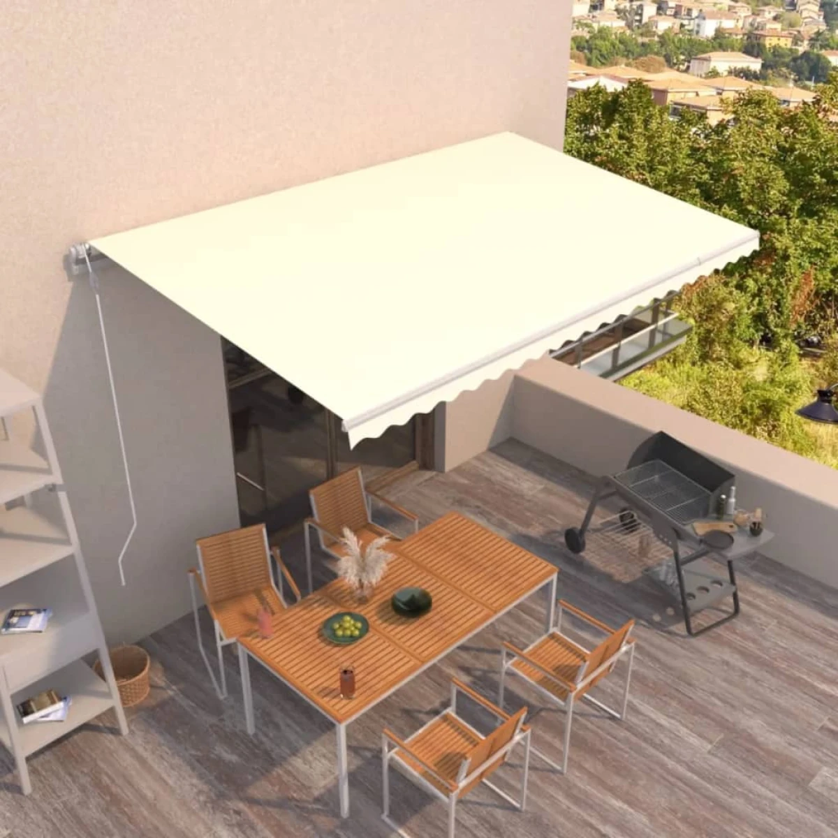 vidaXL Retractable Awning Burgundy 350x250cm by vidaXL