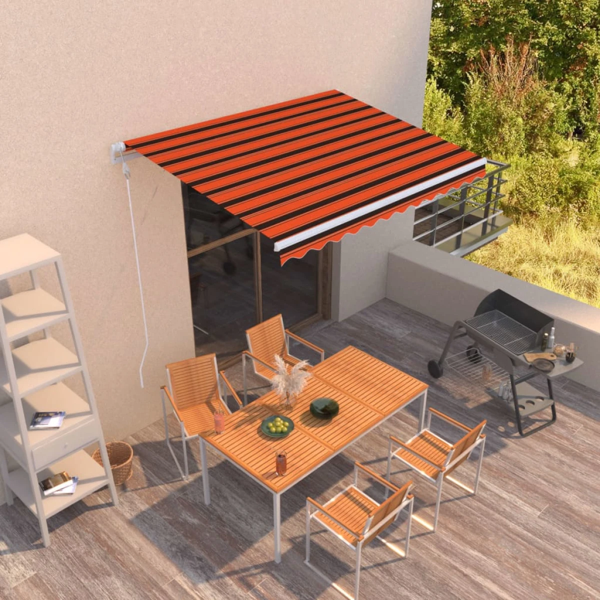 vidaXL Retractable Awning Burgundy 350x250cm by vidaXL