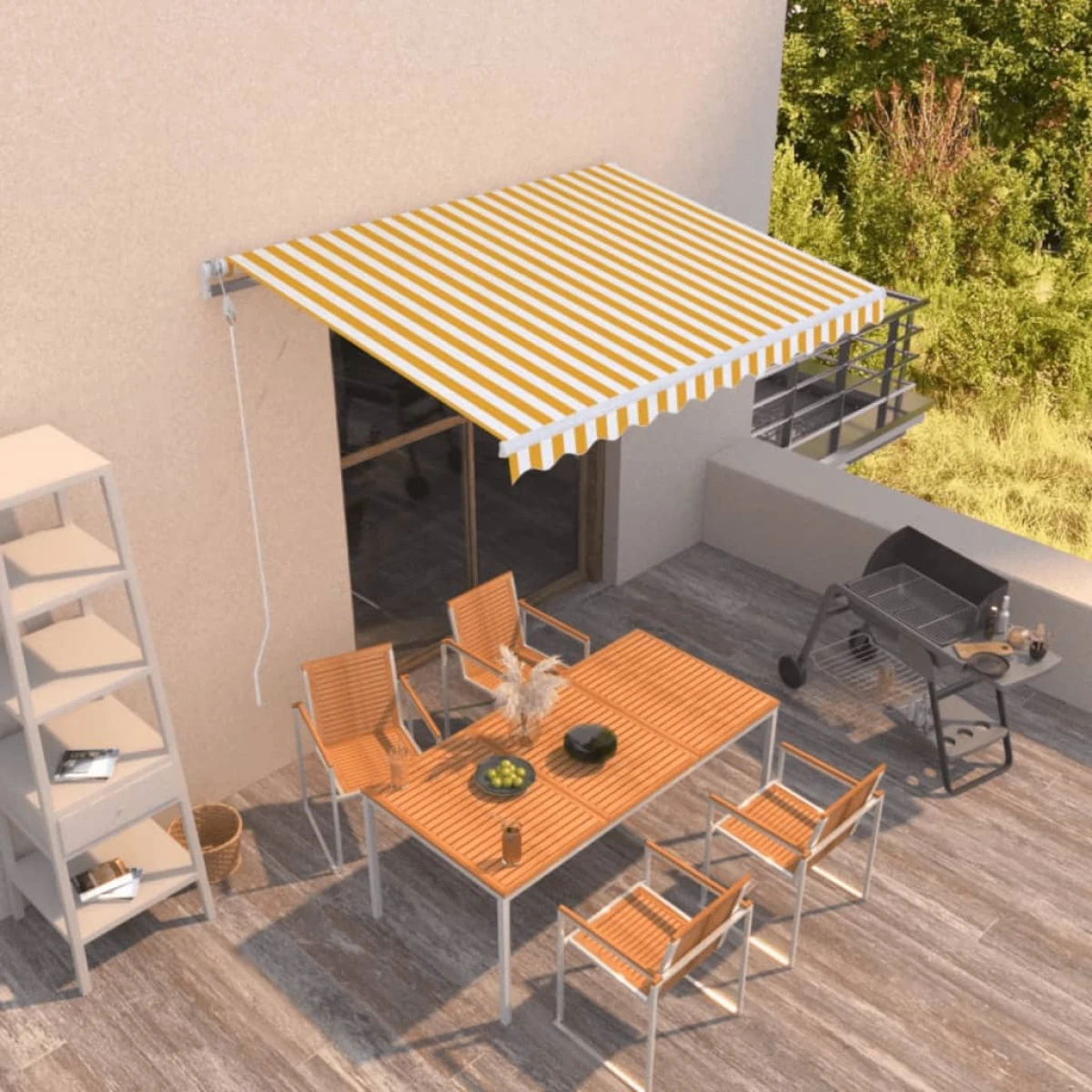 vidaXL Retractable Awning Burgundy 350x250cm by vidaXL