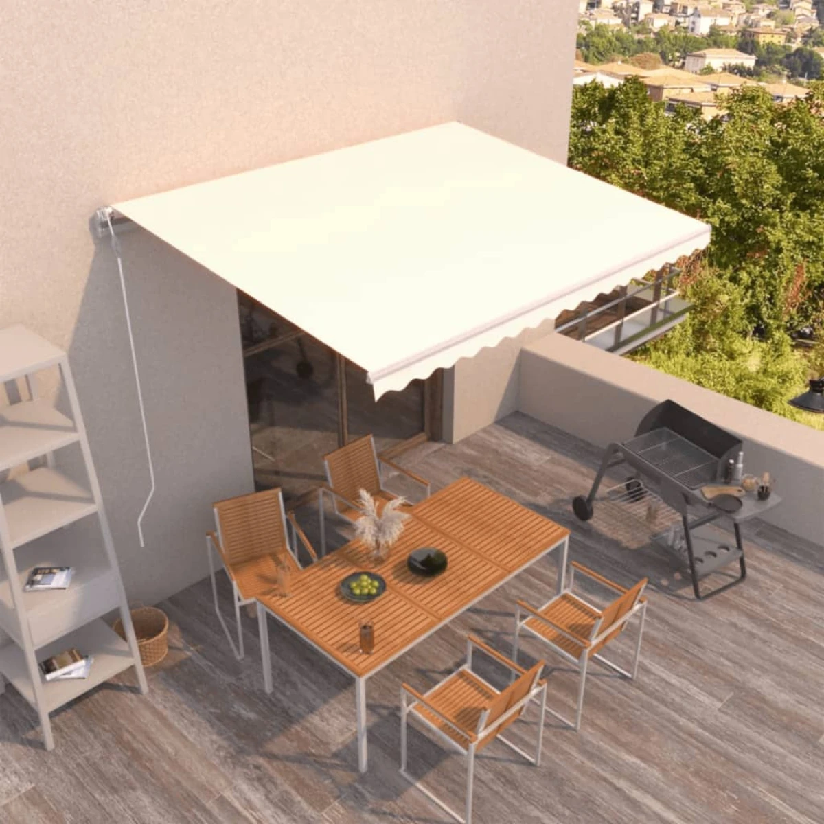 vidaXL Retractable Awning Burgundy 350x250cm by vidaXL