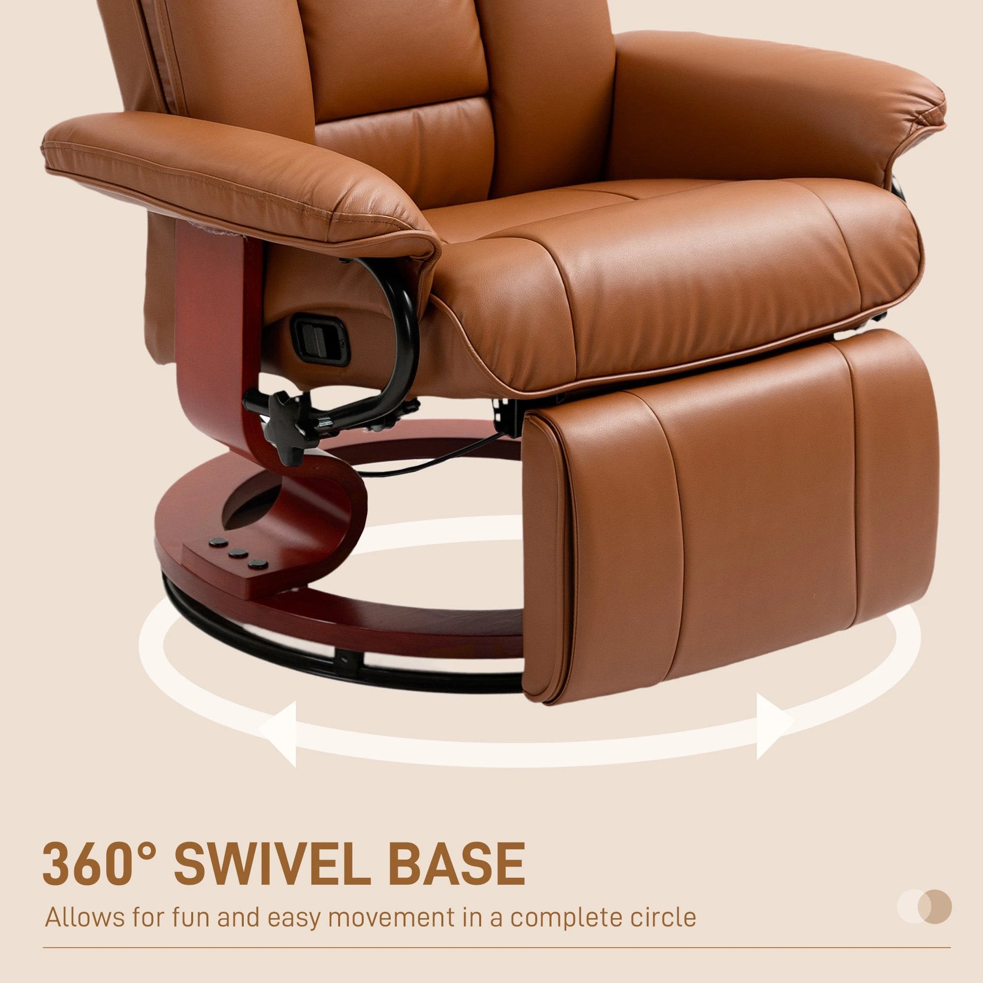 HOMCOM HOMCOM Reclining Armchair 135Degree Footrest LivingRoom - Recliner