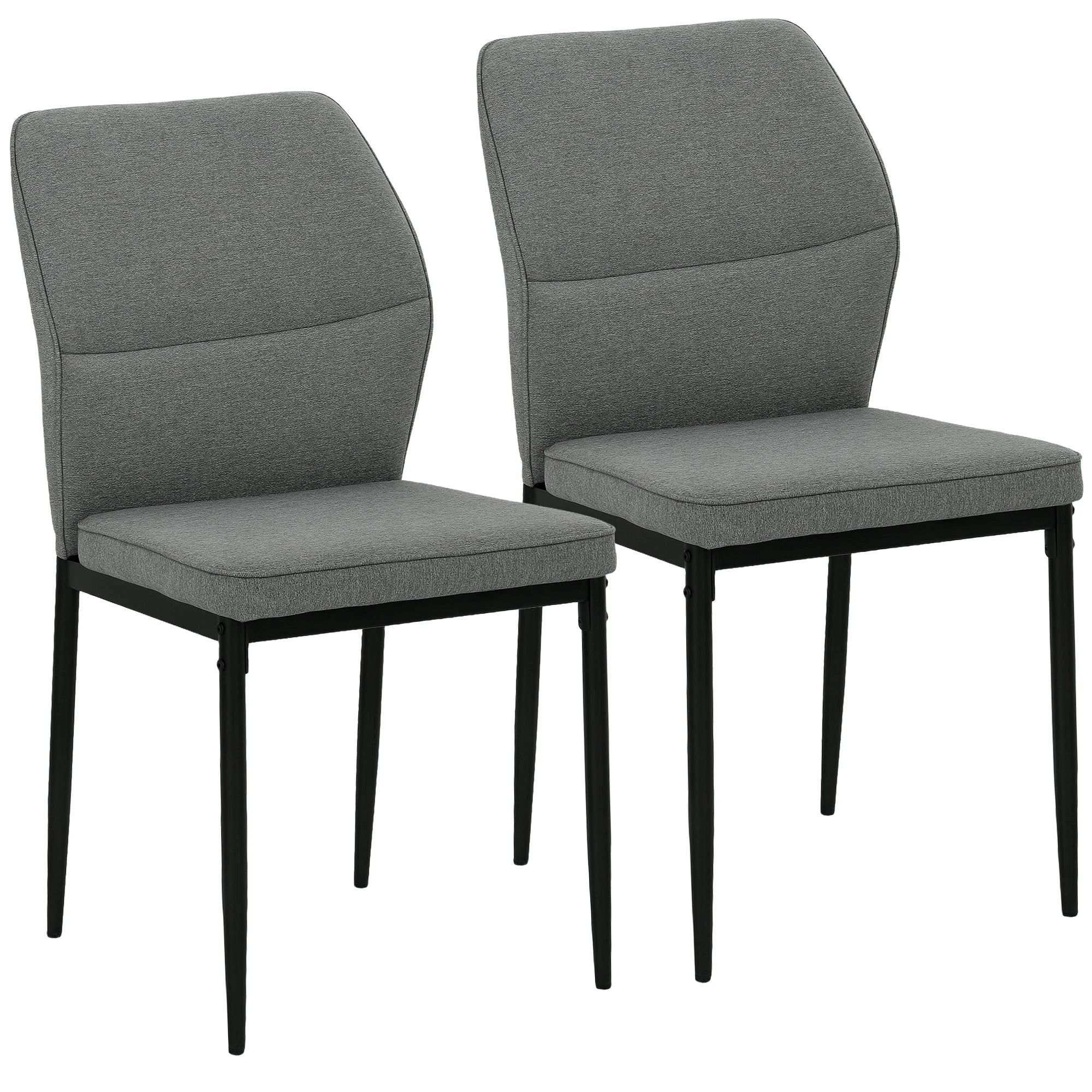 Stylish Velvet Dining Chairs - Ergonomic Support & Space-Saving Design by HOMCOM