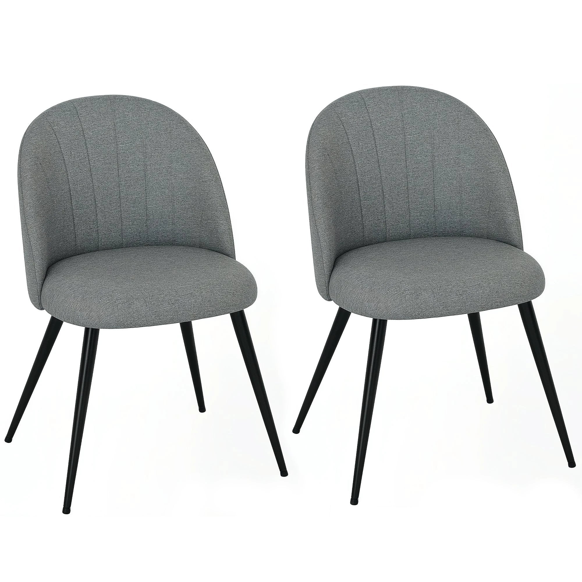 HOMCOM Luxurious Velvet Dining Chairs Set - Comfort & Style for Home Décor -