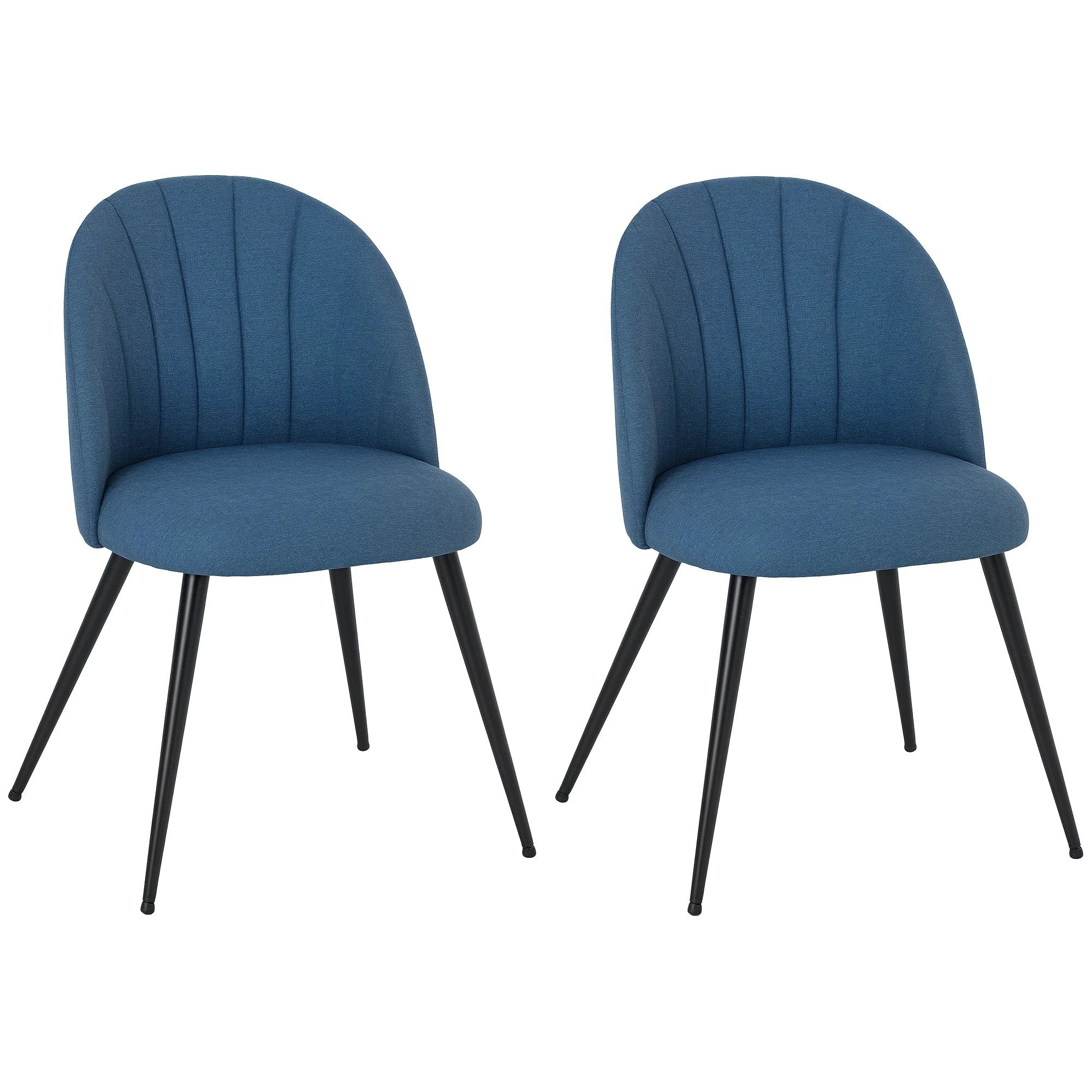 Luxurious Velvet Dining Chairs Set - Comfort & Style for Home Décor by HOMCOM