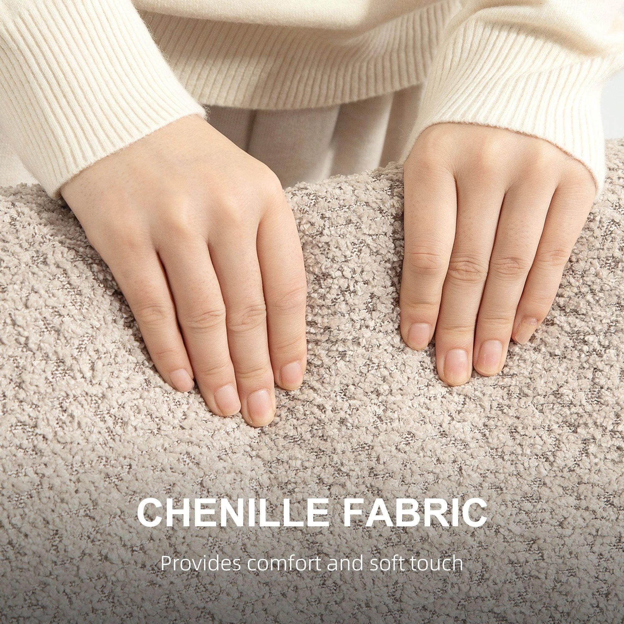 HOMCOM Chenille Loveseat 138 cm S Springs For Small Rooms - Sofa