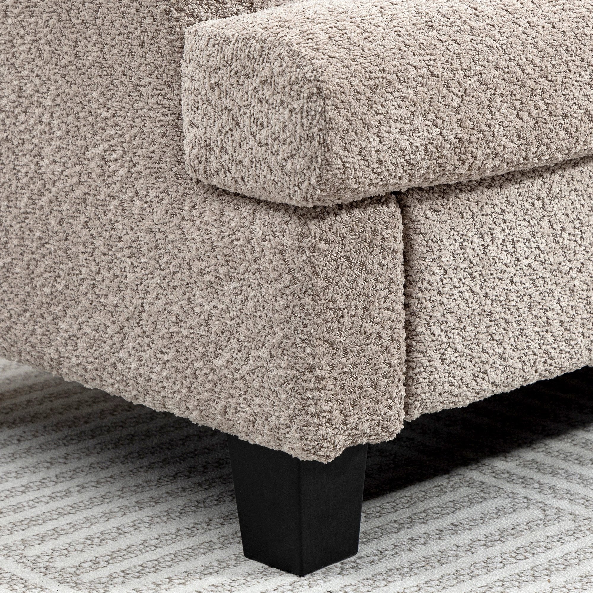 HOMCOM Chenille Loveseat 138 cm S Springs For Small Rooms - Sofa