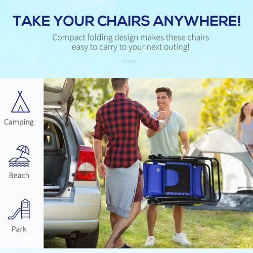 Outsunny Folding Recliner Chair with Cup Holder and Adjustable Position for Outdoor Relaxation by Outsunny