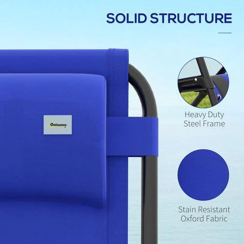 Outsunny Folding Recliner Chair with Cup Holder and Adjustable Position for Outdoor Relaxation by Outsunny