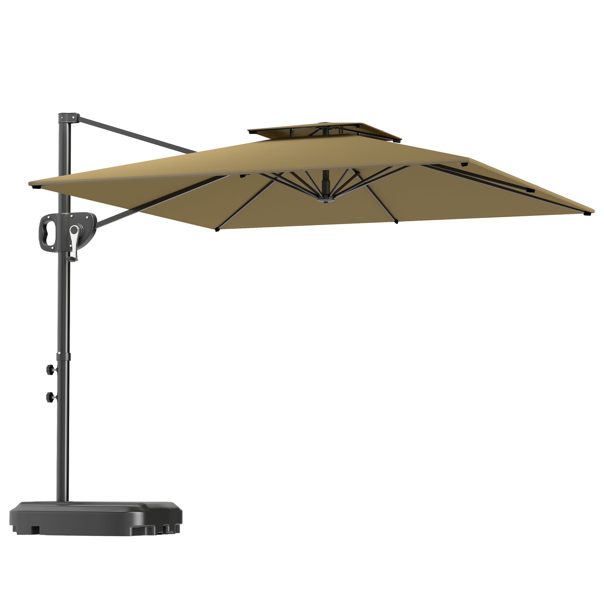 Outsunny Premium Dark Grey Garden Parasol - UV Protection & Stability - 268 cm - Parasol