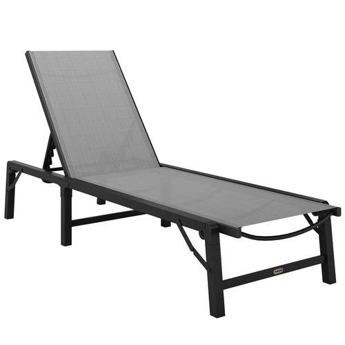Durable Folding Recliner Chair with Adjustable Recline for Outdoor Relaxation by Outsunny