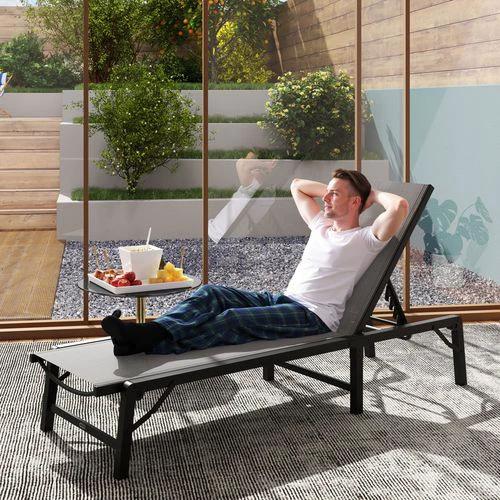 Durable Folding Recliner Chair with Adjustable Recline for Outdoor Relaxation by Outsunny