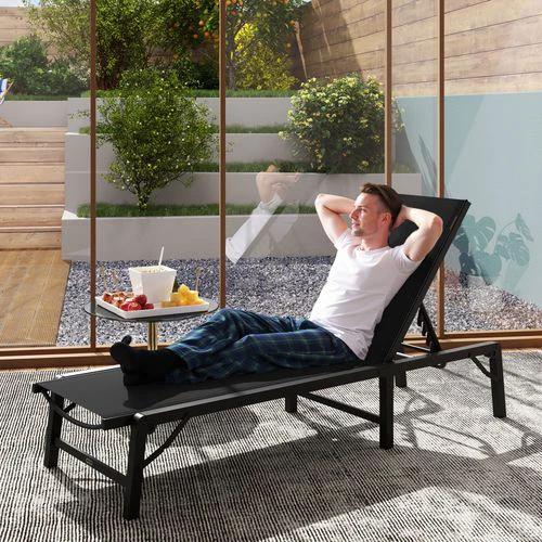 Durable Folding Recliner Chair with Adjustable Recline for Outdoor Relaxation by Outsunny