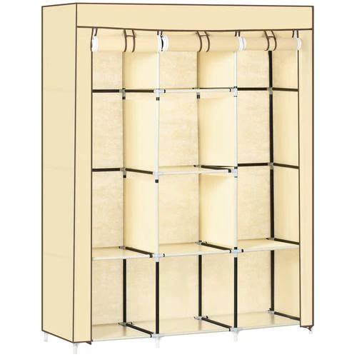 HOMCOM HOMCOM Fabric Portable Wardrobe 125x43x162.5 cm with 8 Shelves and 2 Hanging Rails Dust-Proof Storage for Home Organization - Wardrobe