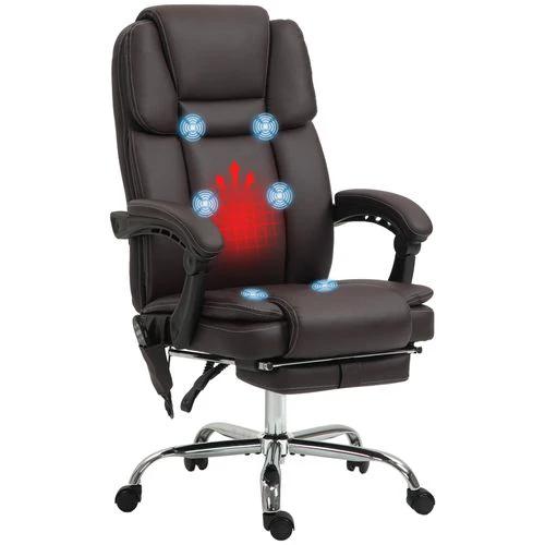 Vinsetto Massage Office Chair, PU Leather High Back Recliner by Vinsetto