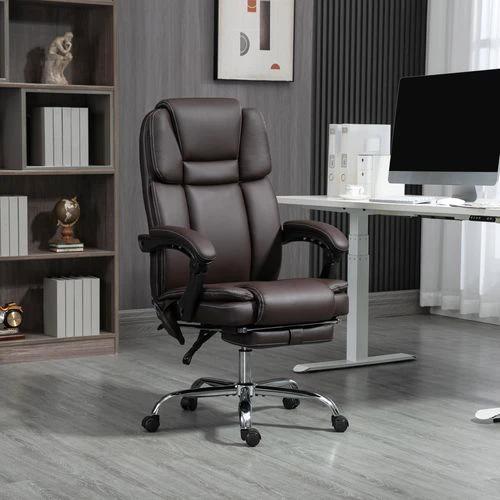 Vinsetto Massage Office Chair, PU Leather High Back Recliner by Vinsetto
