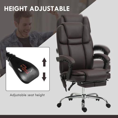 Vinsetto Massage Office Chair, PU Leather High Back Recliner by Vinsetto