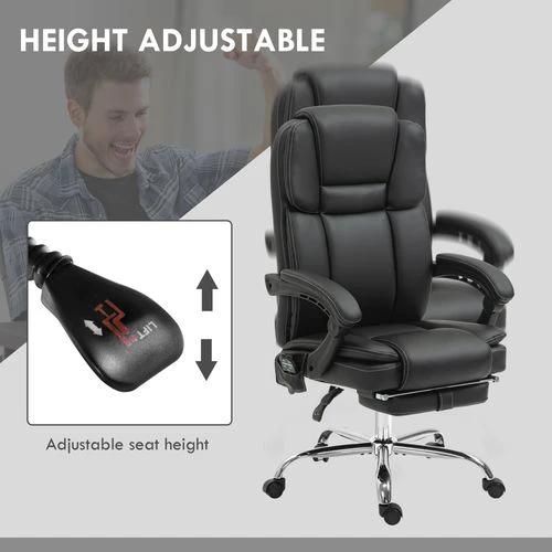 Vinsetto Vinsetto Massage Office Chair, PU Leather High Back Recliner - Office Chair