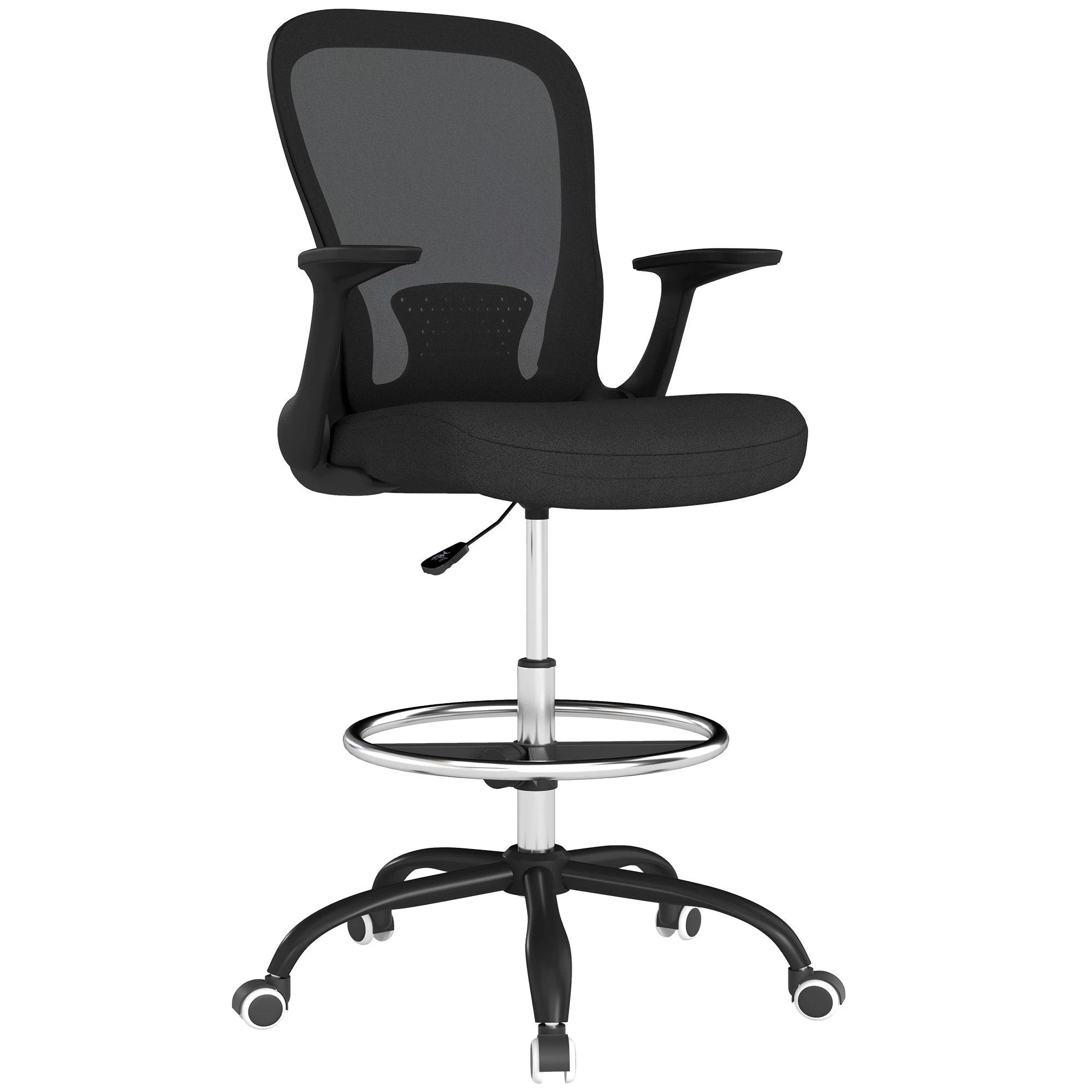 HOMCOM HOMCOM Drafting Chair Adjustable Height Breathable For Office - Office Chair