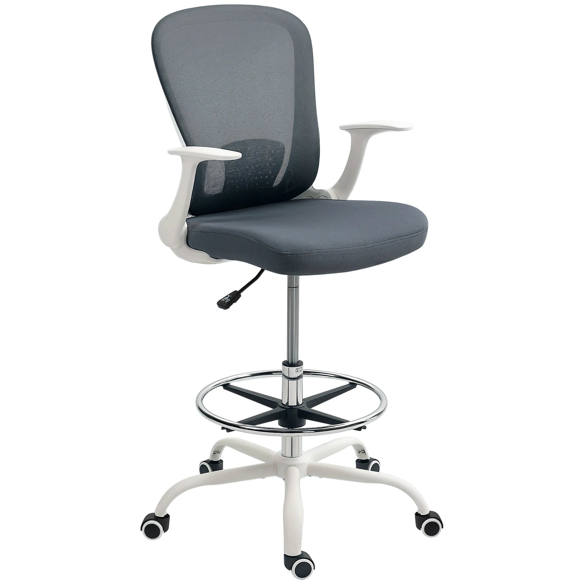 HOMCOM HOMCOM Drafting Chair Adjustable Height Breathable For Office - Office Chair