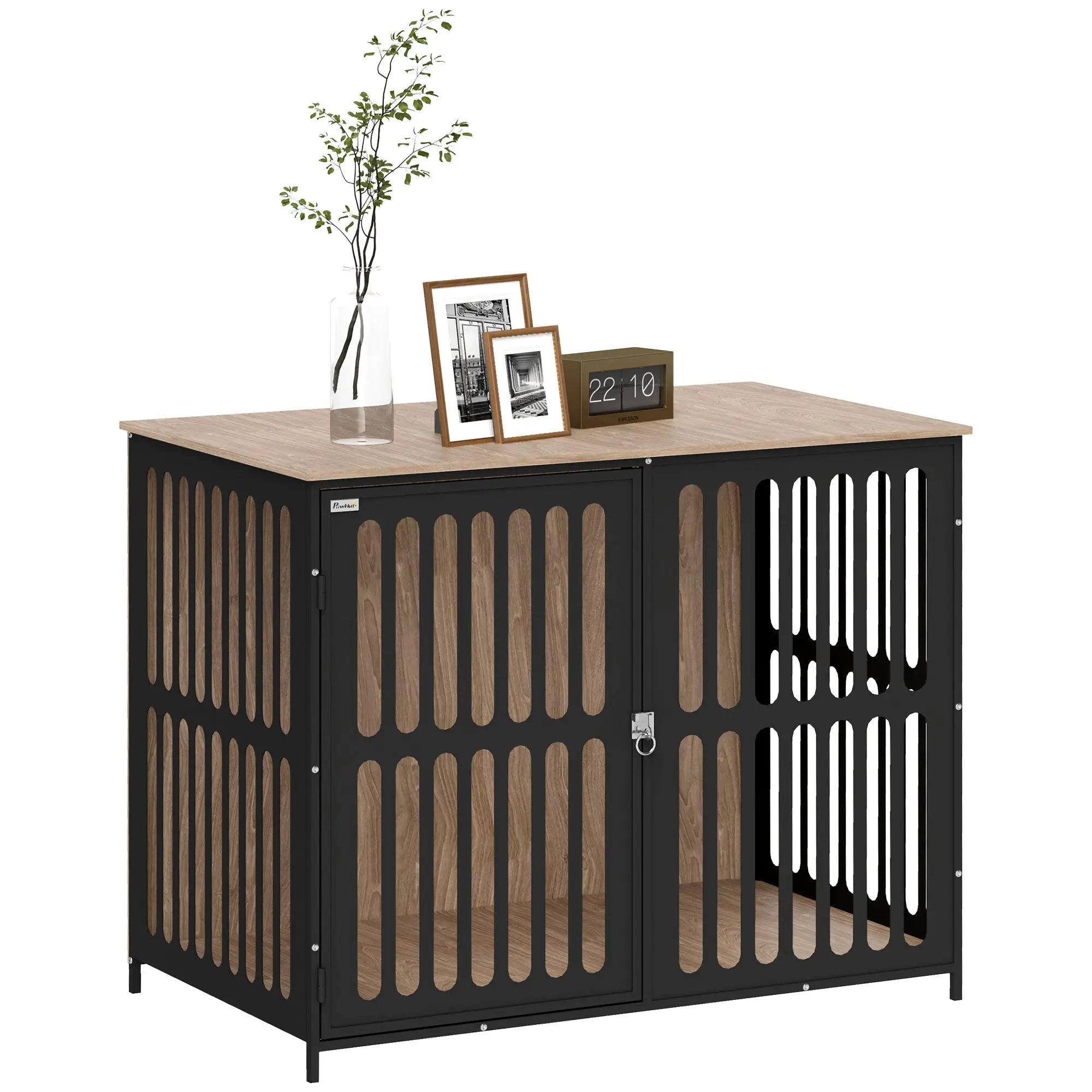 PawHut PawHut Dog Crate Furniture with Anti-Chew Resistant Mesh for Medium Dogs - Dog Crate