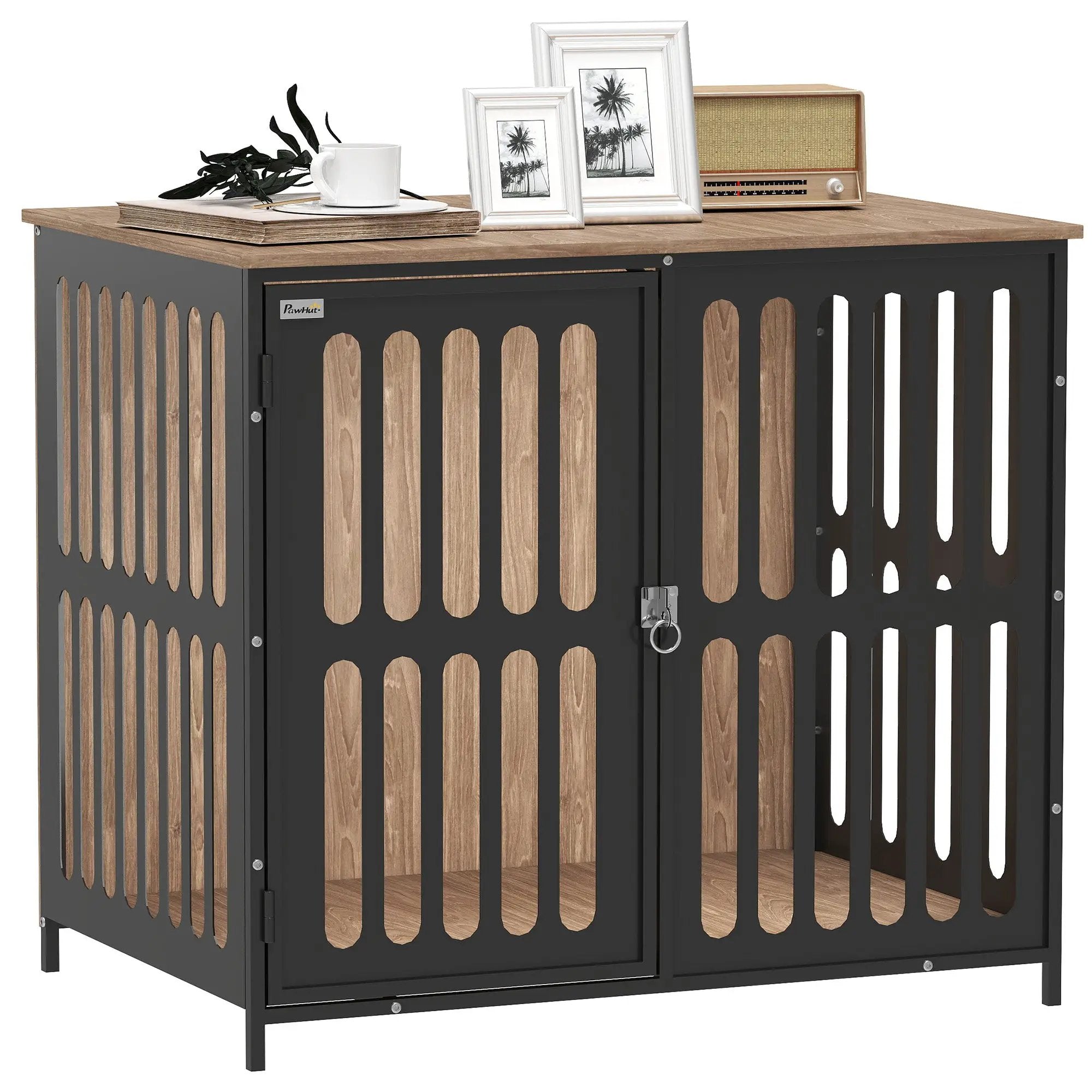 PawHut PawHut Dog Crate Furniture with Anti-Chew Resistant Mesh for Medium Dogs - Dog Crate