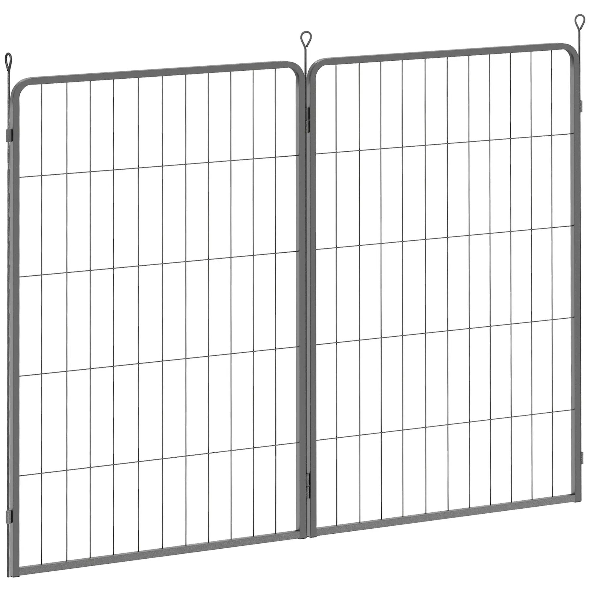 PawHut Foldable Steel Pet Enclosure - Secure Space for Pets - Versatile Design - Pet Playpen