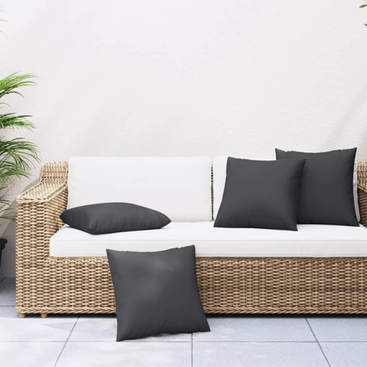 VidaXL Sofa Cushions 40x40 cm Beige Polyester Outdoor 4 Pcs by vidaXL