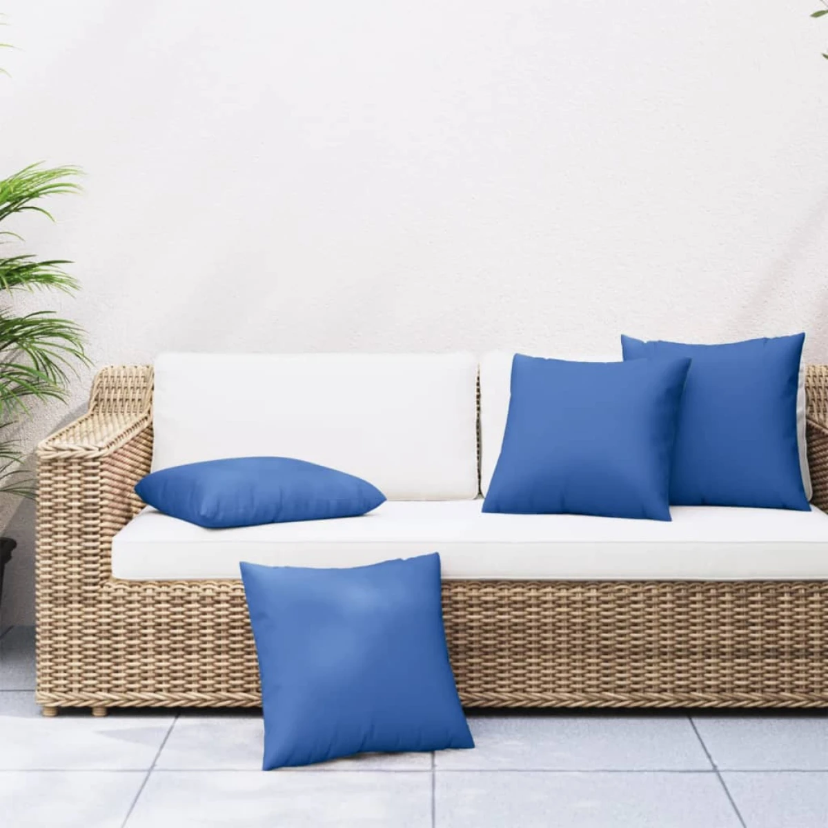 VidaXL Sofa Cushions 40x40 cm Beige Polyester Outdoor 4 Pcs by vidaXL