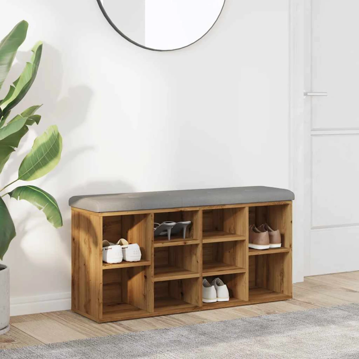 vidaXL Shoe Bench 82x32x50 cm Engineered Wood by vidaXL
