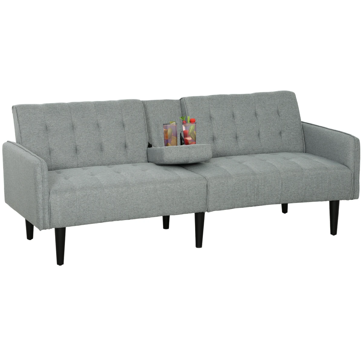 HOMCOM Sofa Bed 3 Seater With Storage Home Theater by HOMCOM